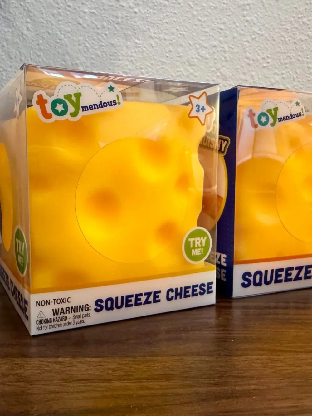 TOYmendous SET OF 2 Squeeze CHEESE! NEW IN BOX